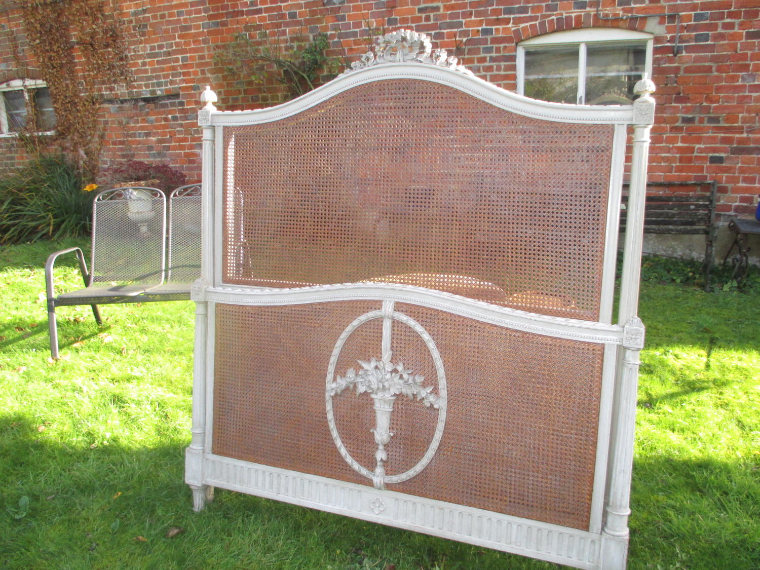 French caned bed