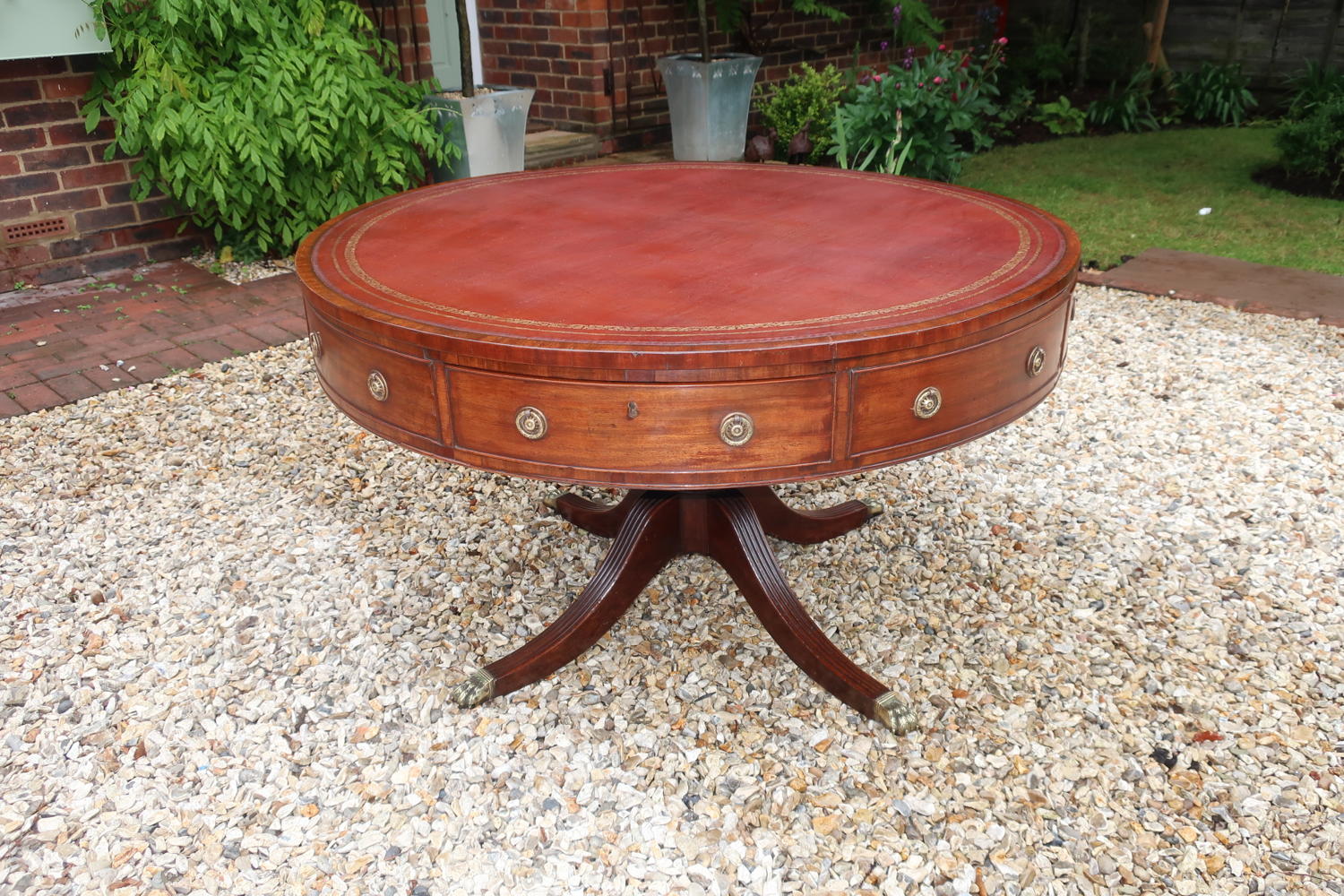George III Mahogany drum table