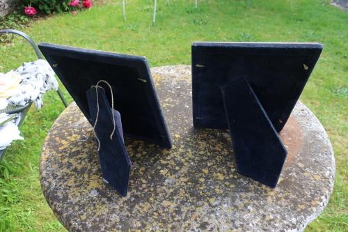Pair of silver photo frames