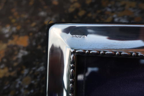 Pair of silver photo frames