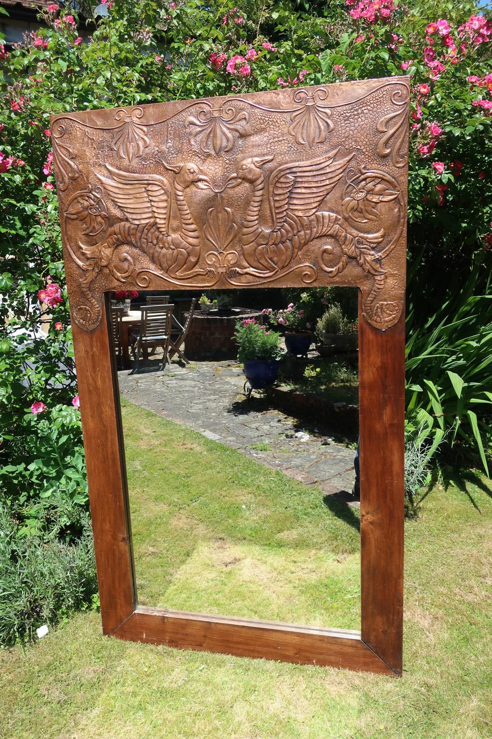 Arts and craft copper mirror