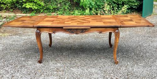 French Walnut Draw leaf Table