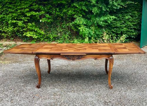French Walnut Draw leaf Table