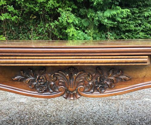 French Walnut Draw leaf Table