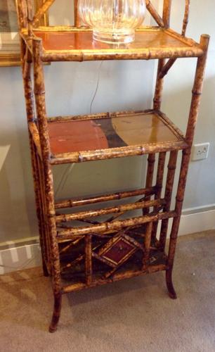 Bamboo What Not and Paper Rack