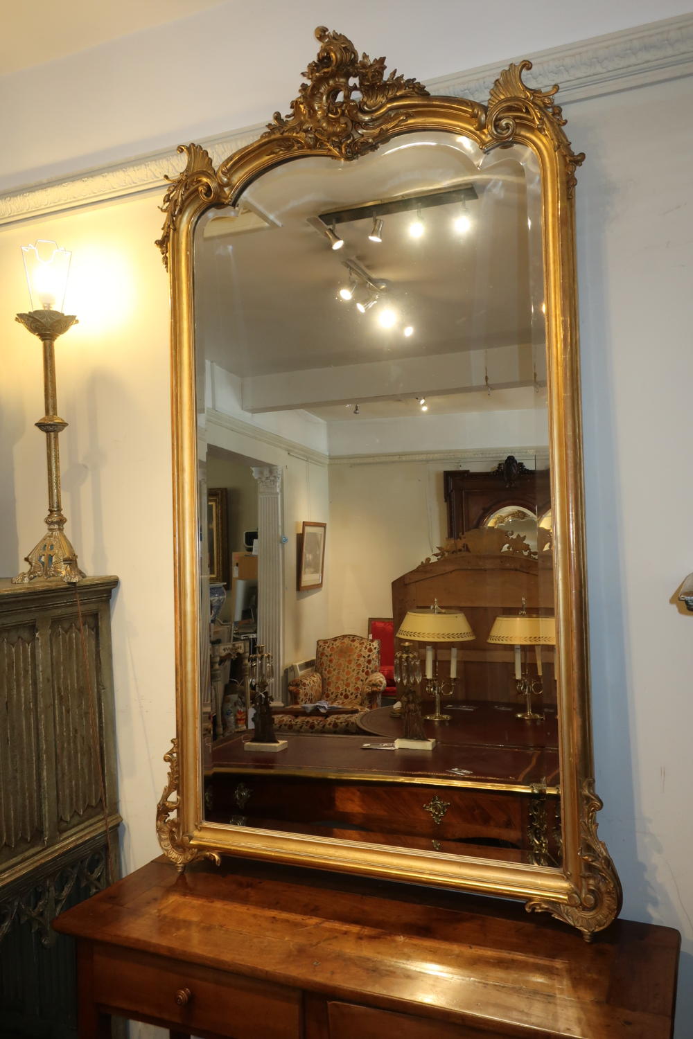 Very large gilt mirror
