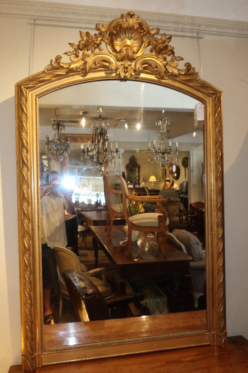 Large gilt mirror