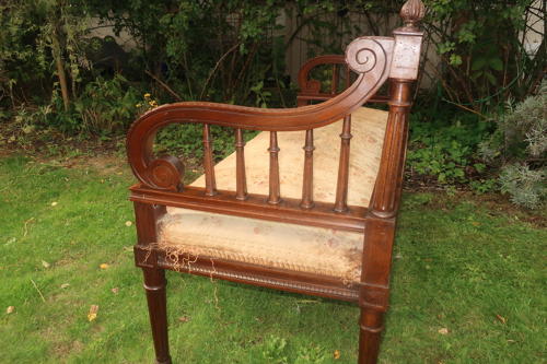 Walnut window seat