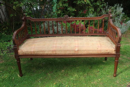 Walnut window seat