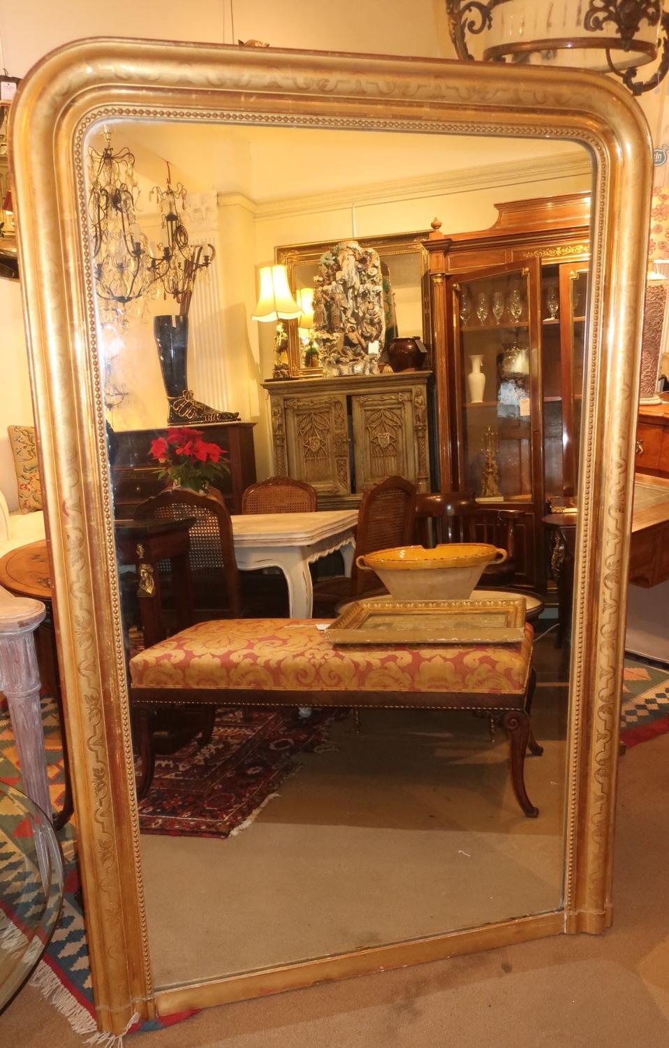 Large French gilt mirror
