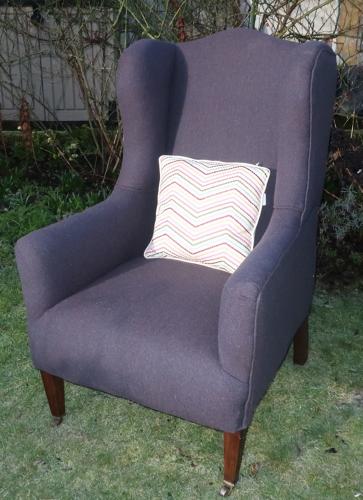 Large wingback armchair