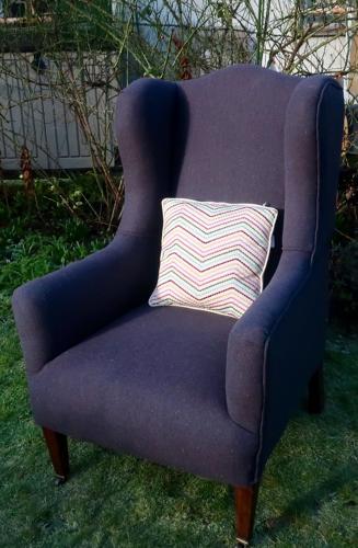 Large wingback armchair