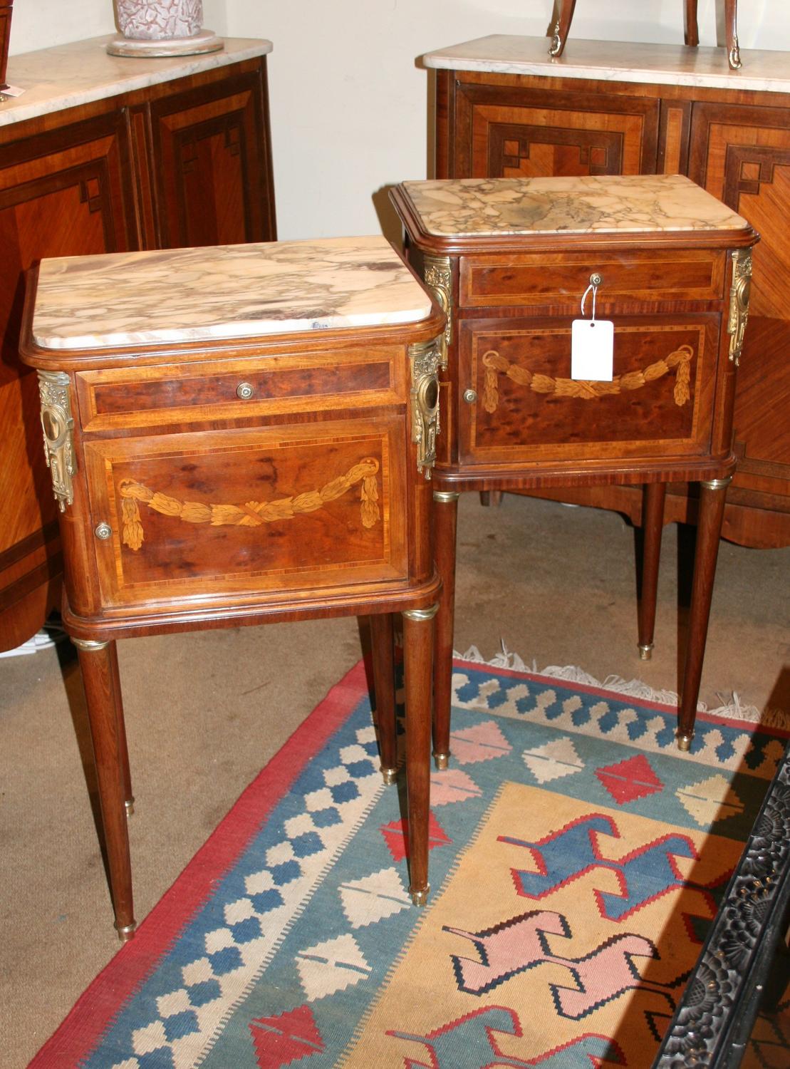 Pair Of French Bedside Tables