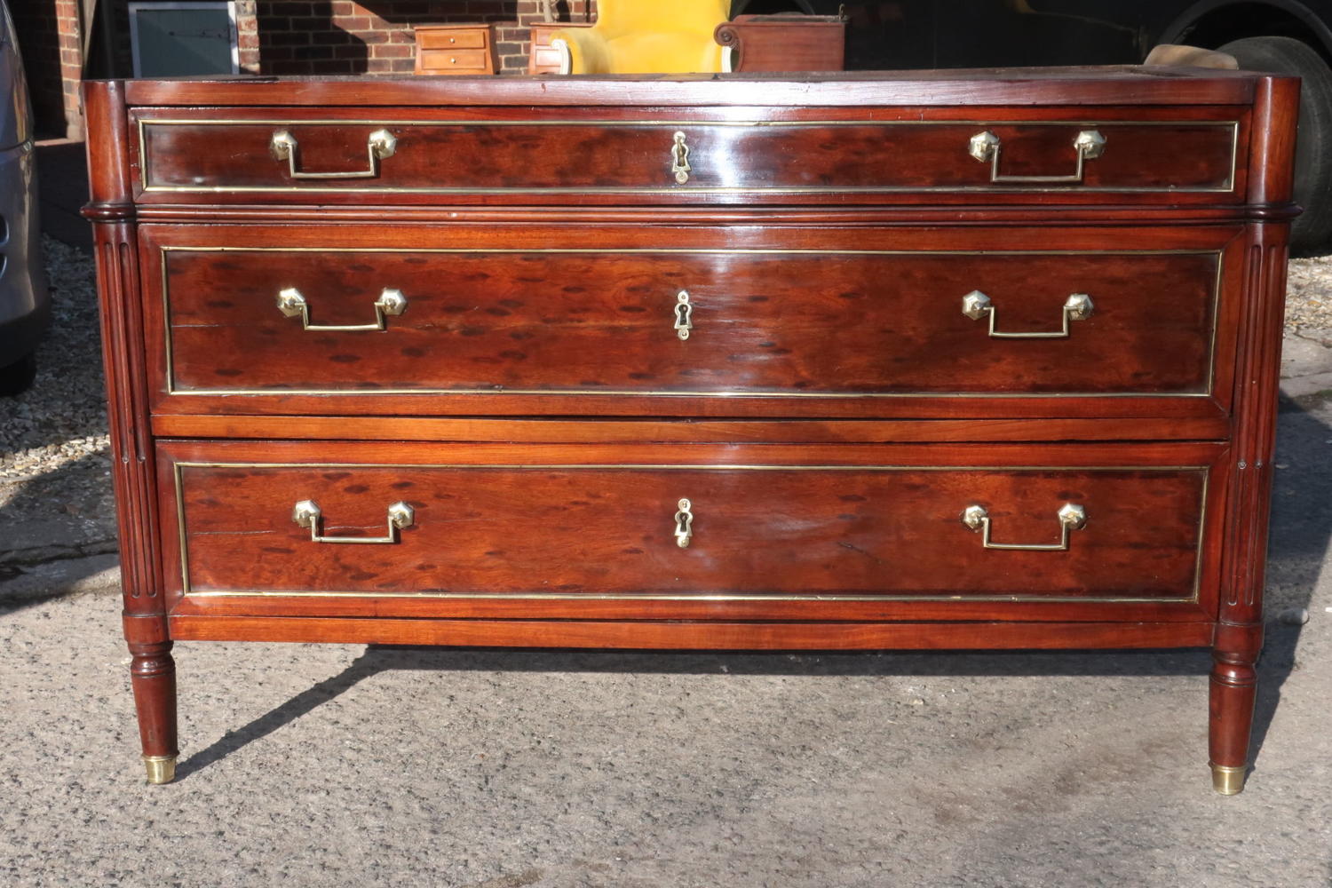French directoire commode in mahogany