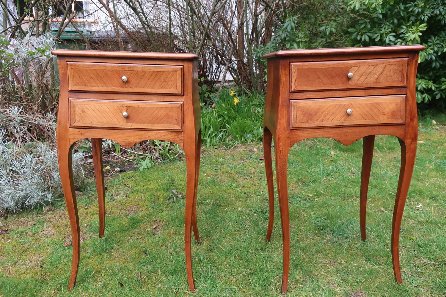 Pair of French bedsidetables in Ash