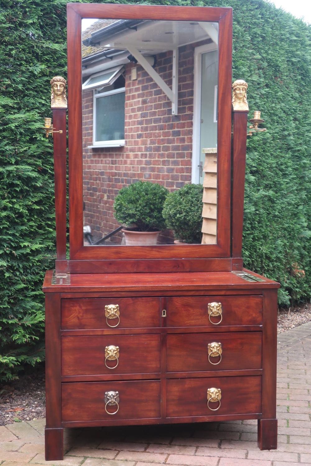 French Empire campaign dressing table