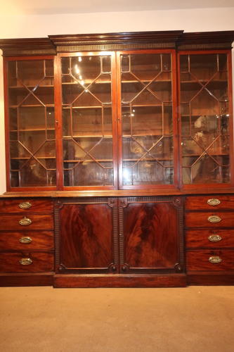 18th century breakfront bookcase
