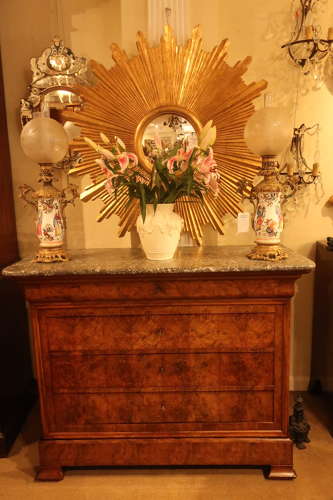 Louis Philippe burr walnut commode