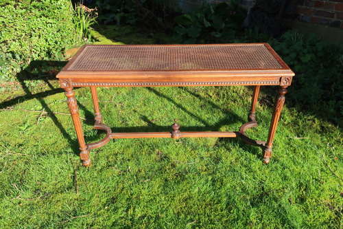 French walnut caned stool