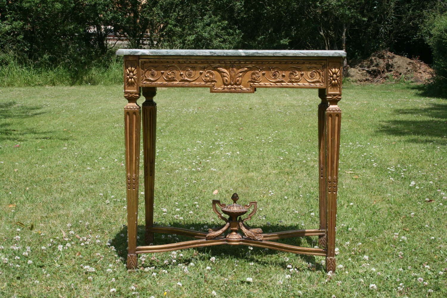 French gilt console table