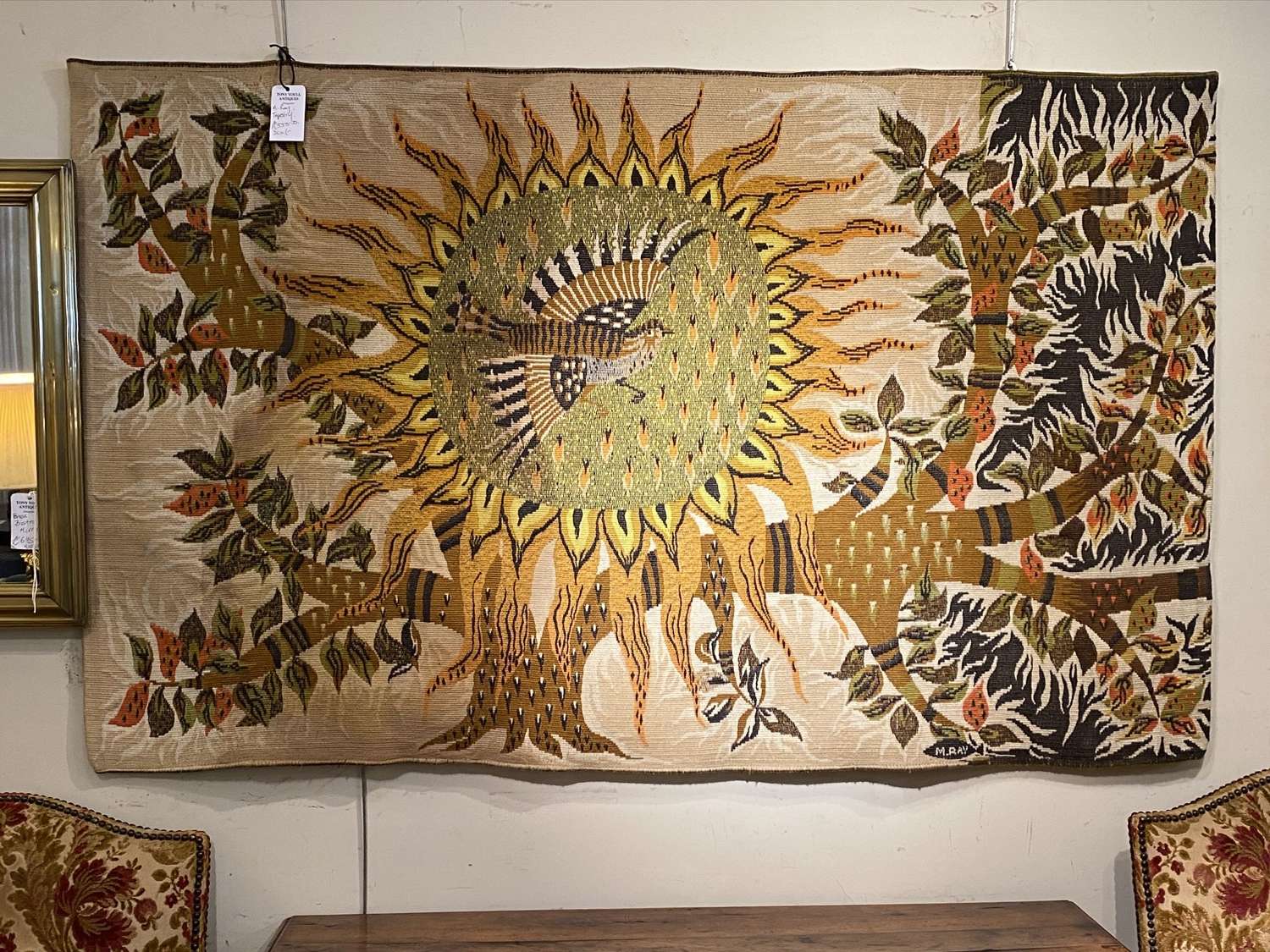 Large mid century tapestry by Michelle Ray