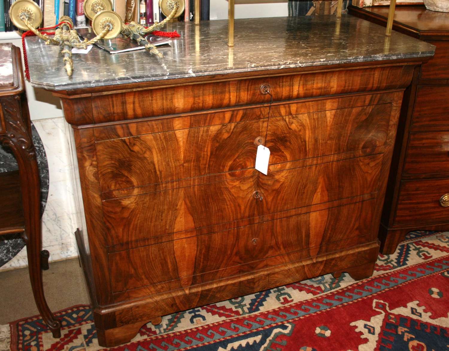 Louis Philippe period walnut commode