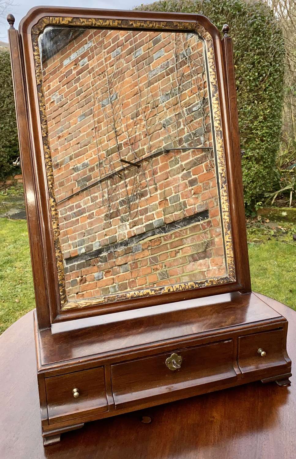 Mid 18th Century Cuban mahogany dressing table mirror