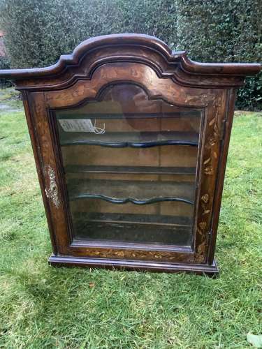 Dutch marquetry wall cabinet