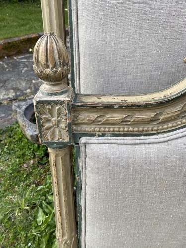 Large single French bed in original paintwork