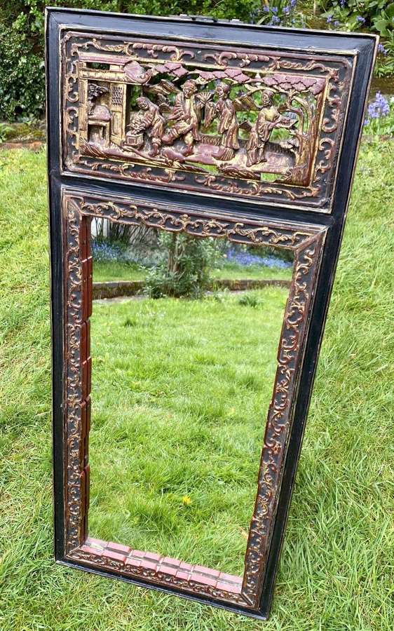 Chinese carved mirror