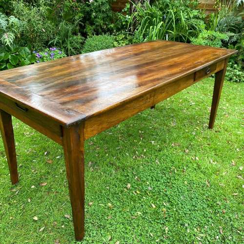 French country table in walnut