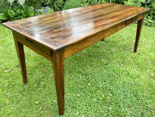 French country table in walnut