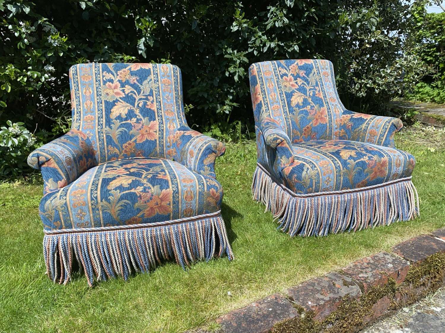 Pair of small French armchairs