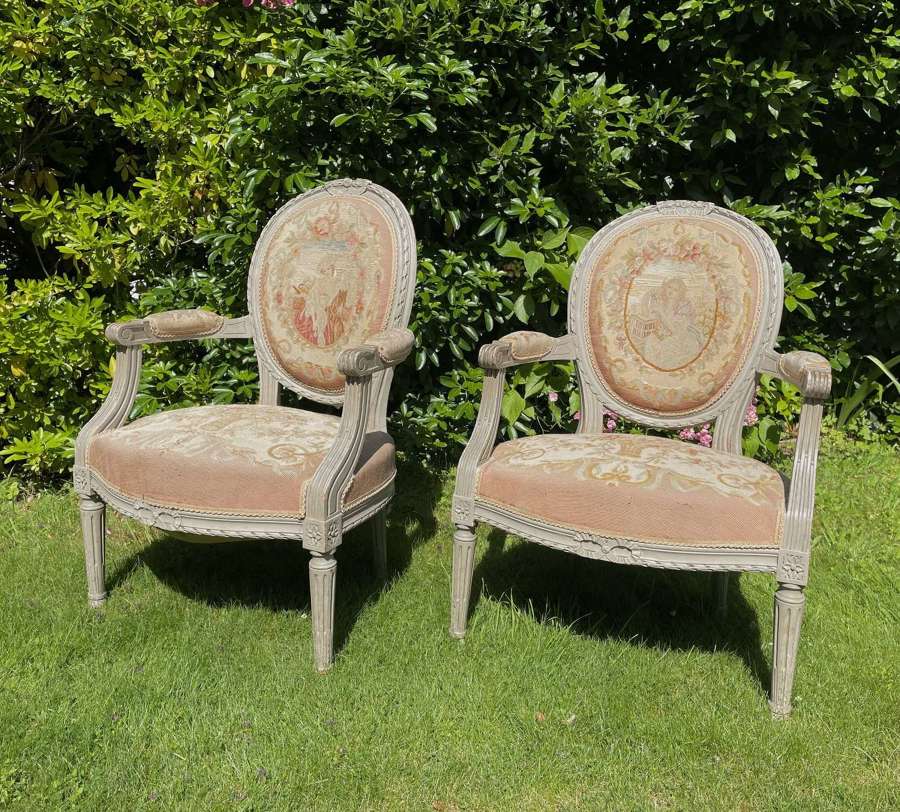 A Pretty Pair of Louis Style Chairs