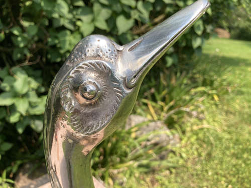 Mid Century Silver Plated Duck Lamp