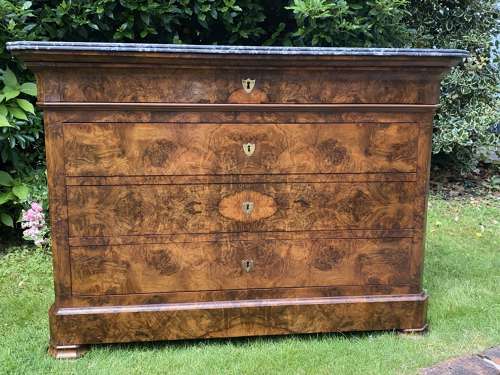 Figured walnut Louis Philippe commode