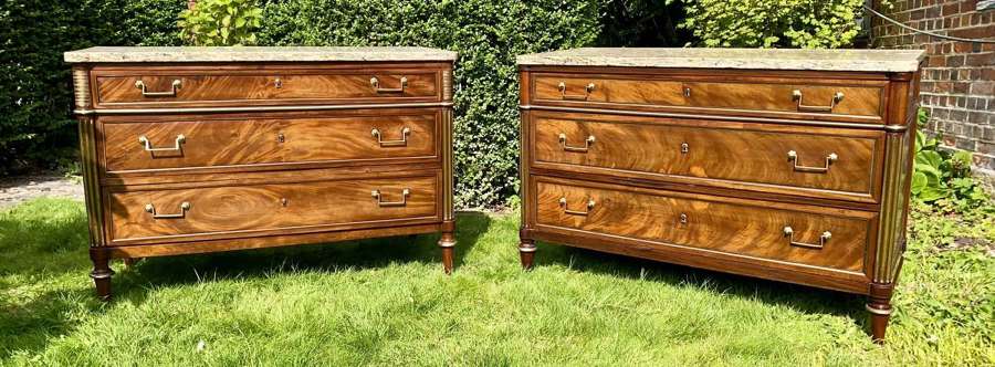 Matched pair of 18th Century French commodes