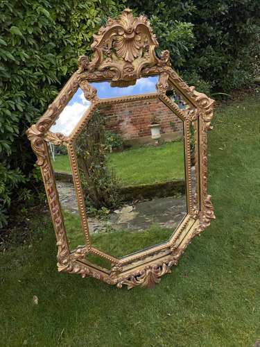 French gilt margin mirror
