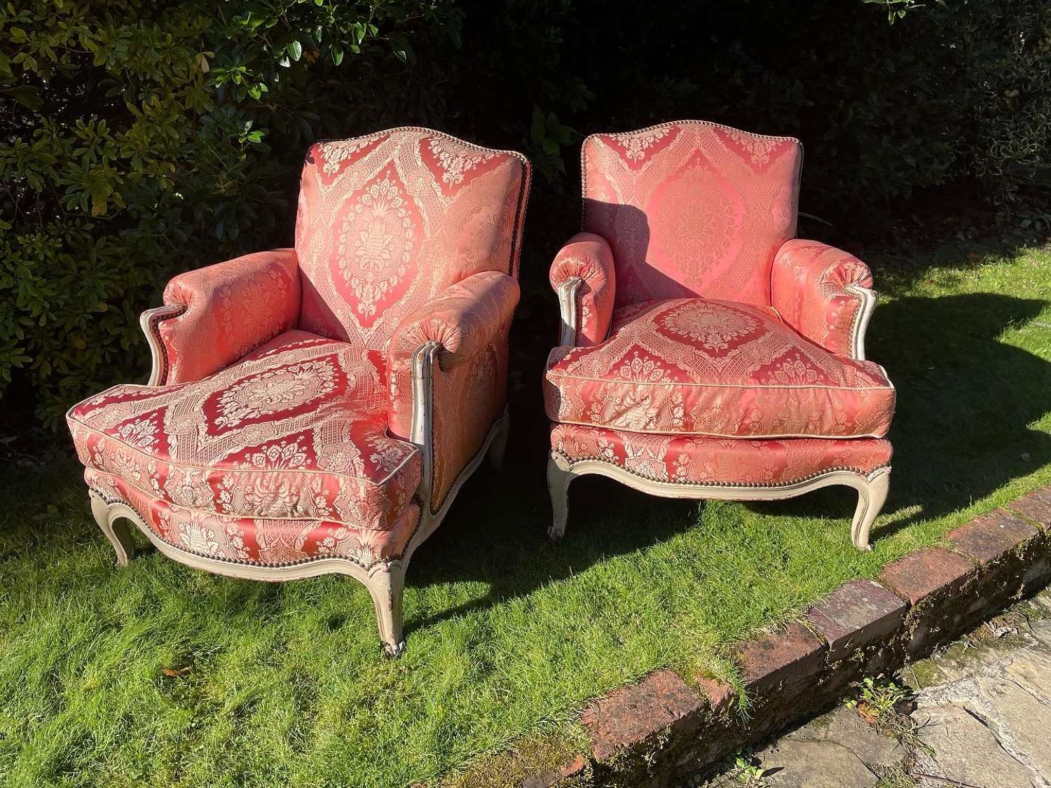 Pair of French Louis Style Armchairs