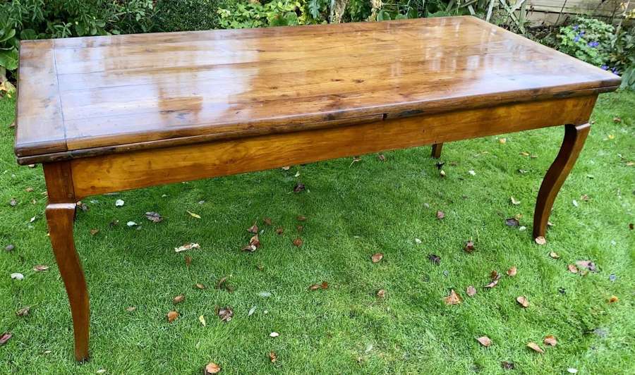 Large cherry wood extending country table