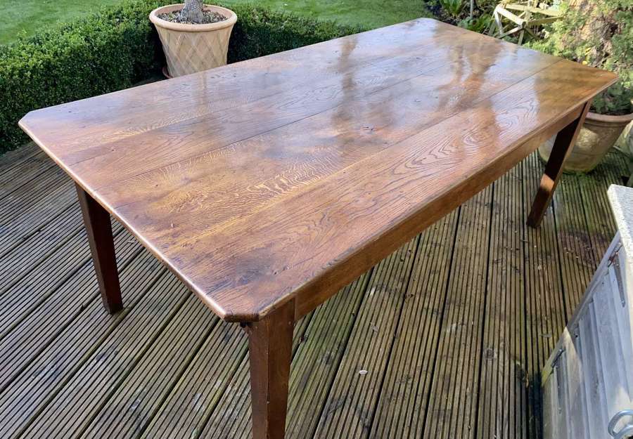 Large oak farmhouse table