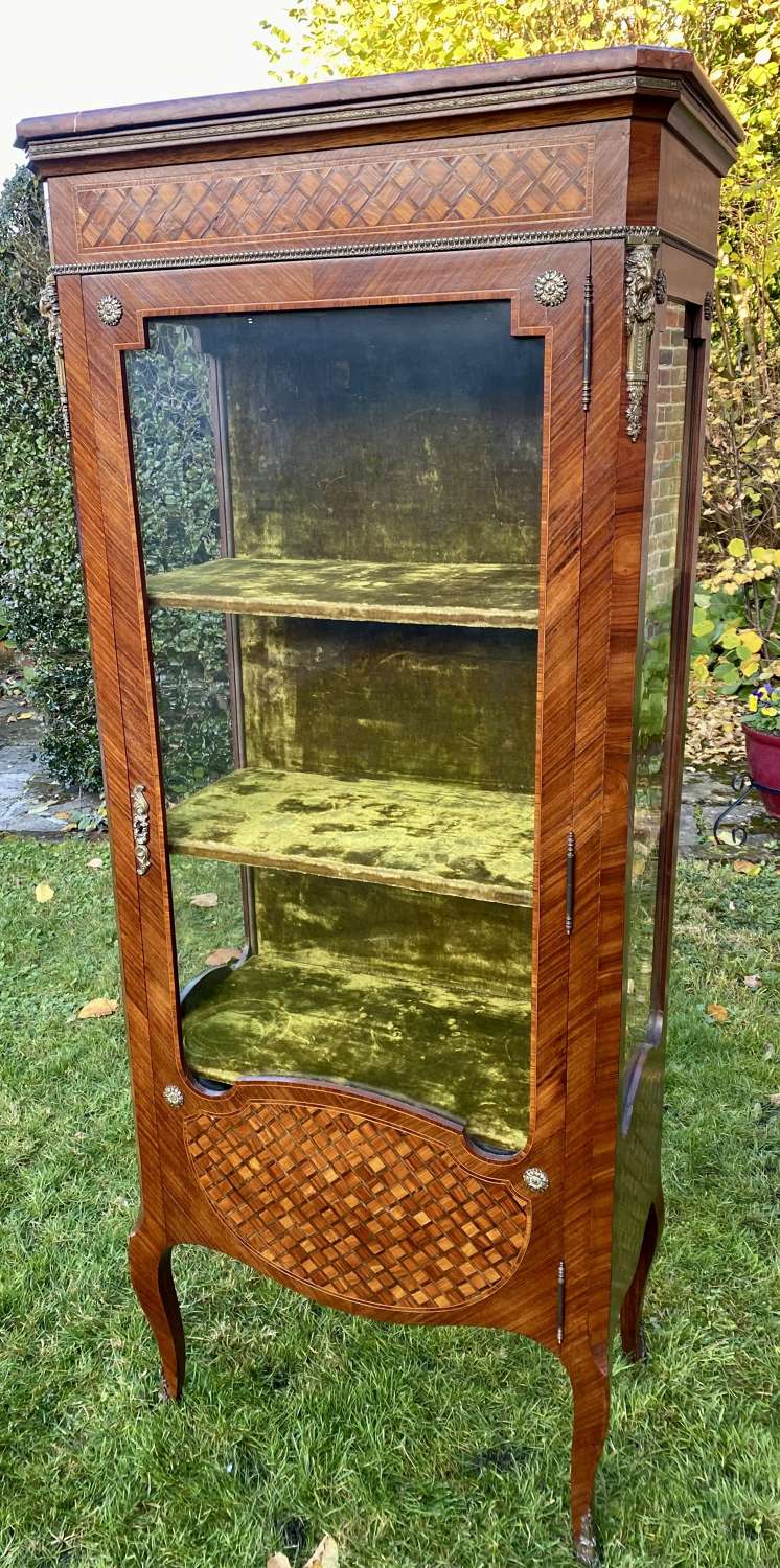 French king wood display cabinet or vitrine
