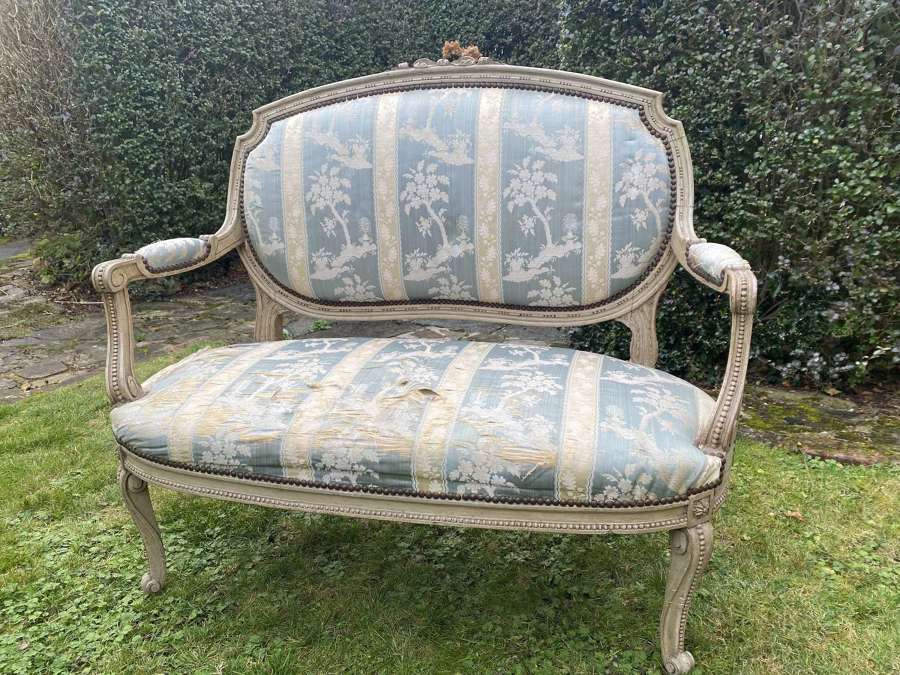 Small French painted sofa