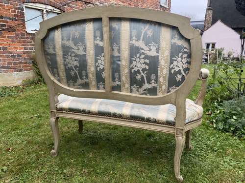 Small French painted sofa