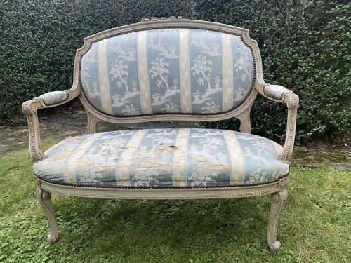 Small French painted sofa
