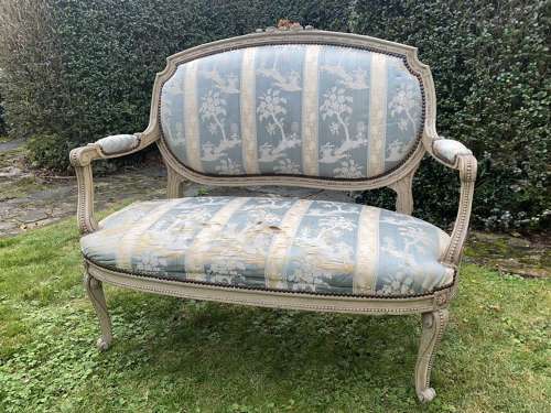 Small French painted sofa