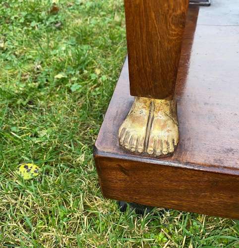 French Empire console table in mahogany