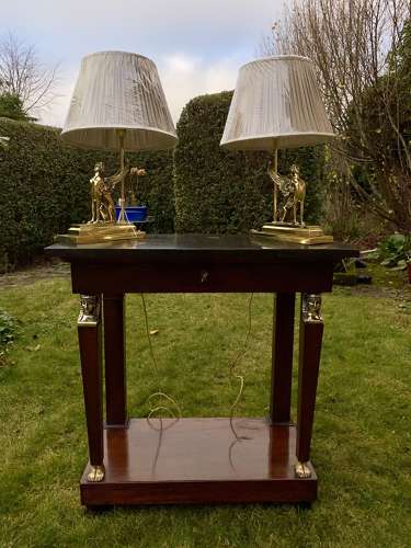 French Empire console table in mahogany