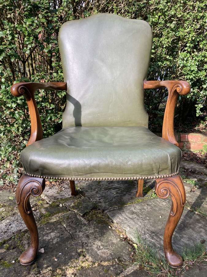 Queen Anne Style Walnut Armchair