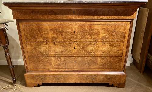 Louis Philippe burr walnut commode